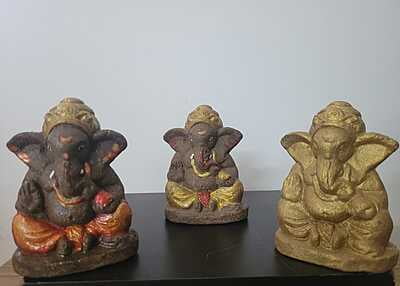 kaamdhenu Cow Dung Ganesha Idol