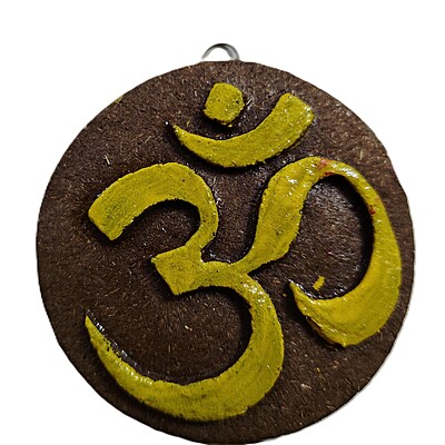 Eco friendly Cow Dung Om Wall Hanging