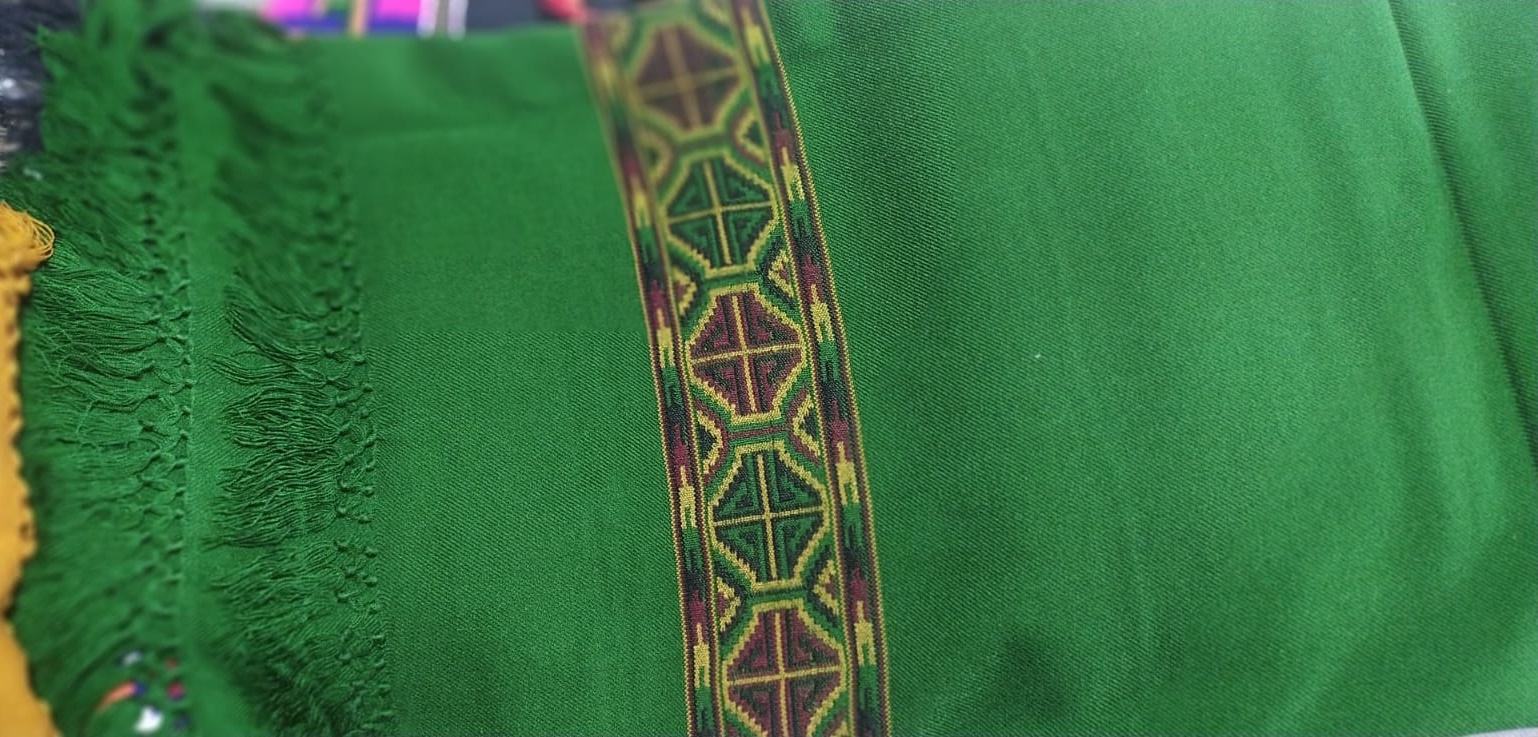 Copy of Single patti green Kullu shawl