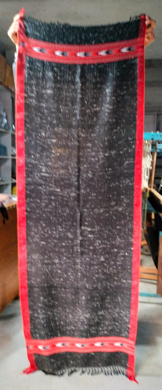 Single patti black Kullu Stole Single patti black Kullu Stole
