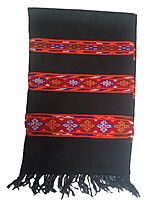 Teen Patti Kinnaur Design Pure Wool Muffler Teen Patti Kinnaur Design Pure Wool Muffler