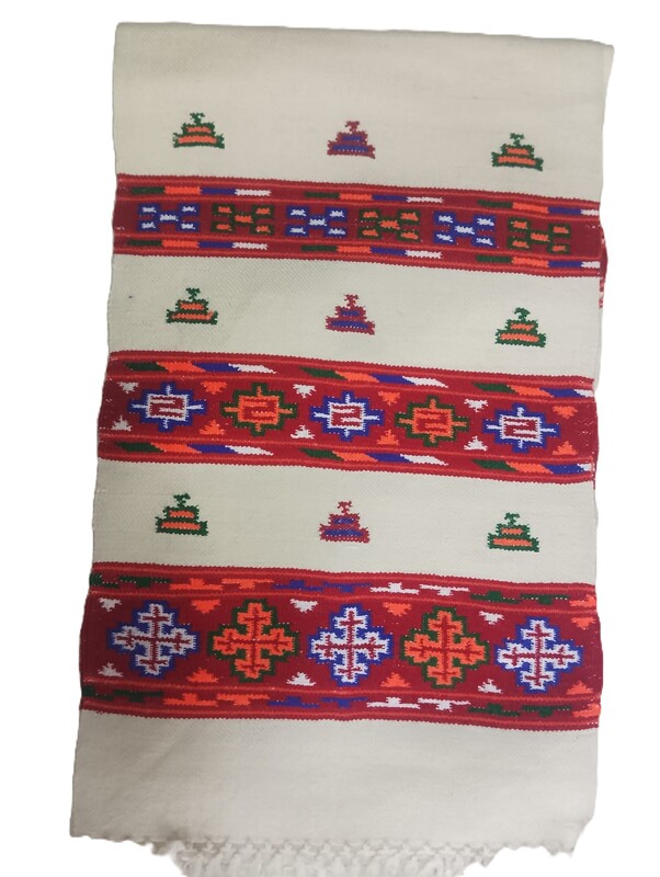 Teen Patti Kinnaur Design Pure Wool Muffler Teen Patti Kinnaur Design Pure Wool Muffler